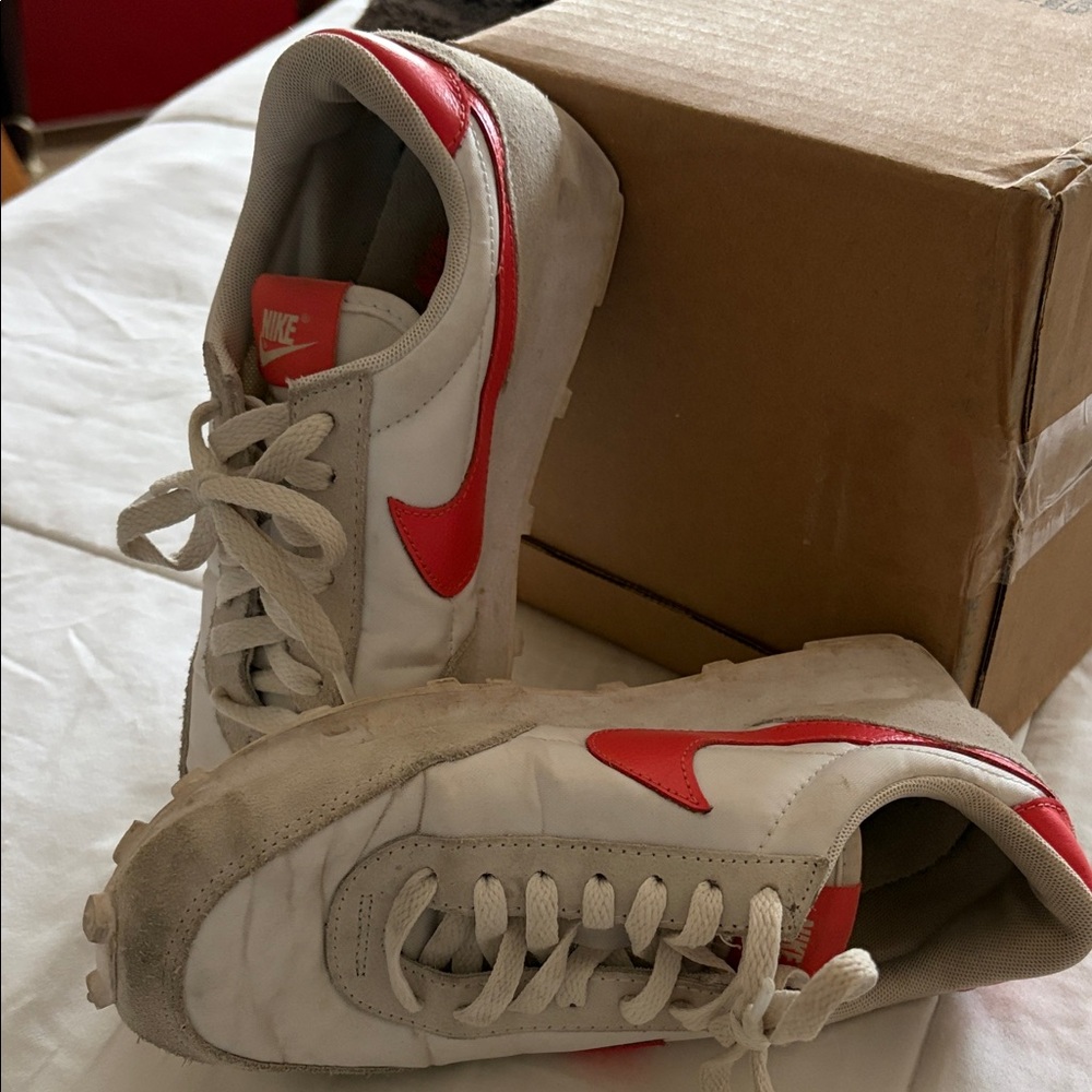 Woman’s Nike Red and White Athletic Shoes Size 6.5